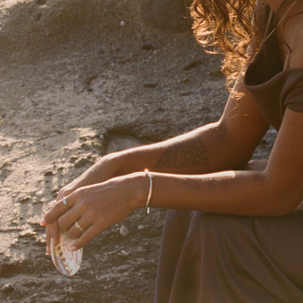 Sterling Silver Handmade Ring on Model