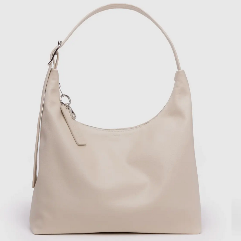 Stone Colored Baggu Leather Bag at Golden Rule Gallery in Excelsior