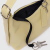 Straw Yellow Recycled Leather Hand Bag by Baggu at Golden Rule Gallery in Excelsior