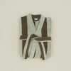 Folded Green Stripe Bathrobe