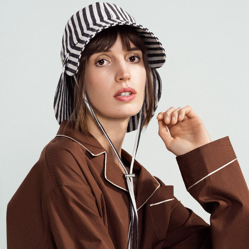 Tulip Striped Bucket Hat by Hansel from Basel
