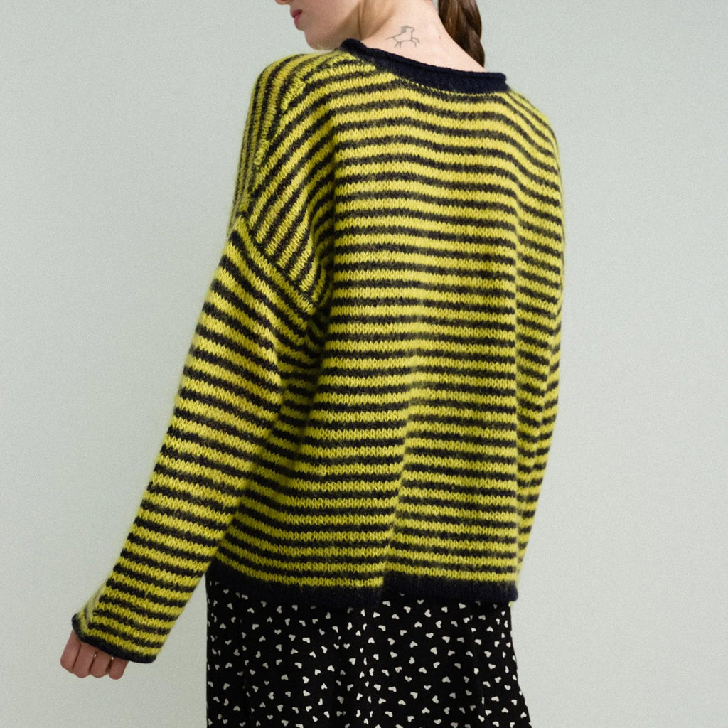 Striped Pullover Sweater By Hansel From Basel at Golden Rule Gallery in Excelsior