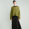 Striped Pullover Sweater in Chartreuse By Hansel From Basel at Golden Rule Gallery in Excelsior