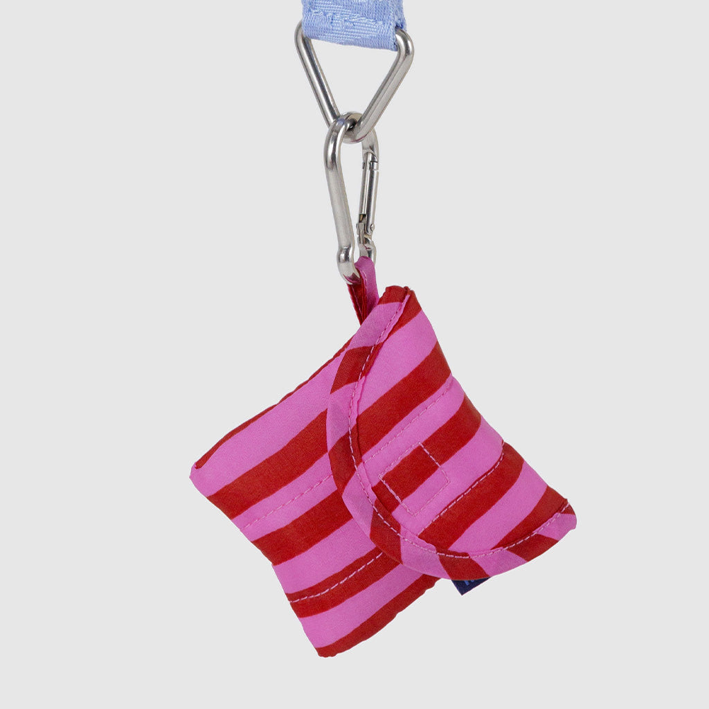 Striped Red and Pink Baggu Airpod Case at Golden Rule Gallery