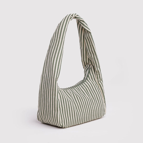 Striped Shoulder Bag in Sage Stipe by Baggu