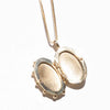 Gold Oval Organic Shaped Modern Locket Necklace Jewelry