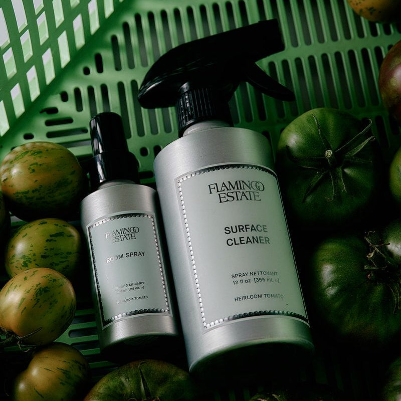 Surface cleaner in heirloom tomato scent