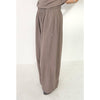 Brown Wide Leg Cotton Pants by Le Bon Shoppe