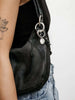 Wolf Circus Black Leather Theo Keychain With Pearl Charm