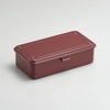 Burgundy Office Small Desk Box for Storage