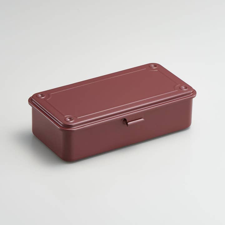 Burgundy Office Small Desk Box for Storage
