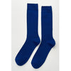 Tall Cobalt Blue Ribbed Socks