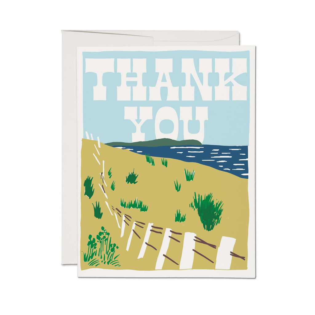 Thank You Seaside Greeting Card
