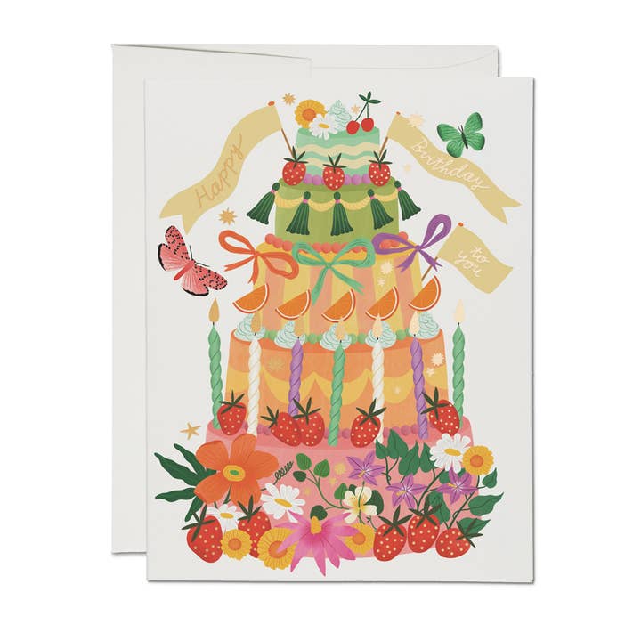 Tiered Birthday Cake Birthday Card