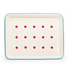 Tomato Art Enamelware Tray Blue Rim at Golden Rule Gallery