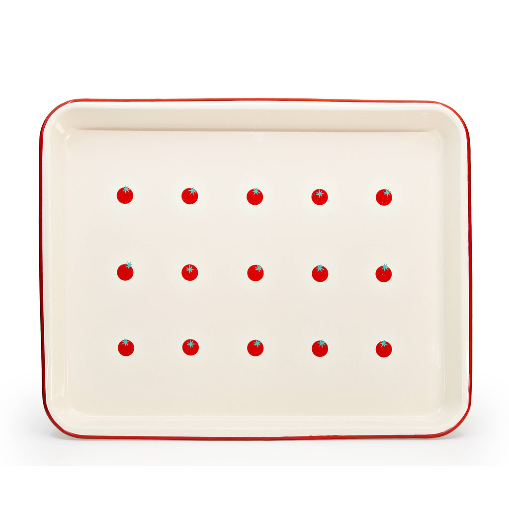 Tomato Art Enamelware Tray at Golden Rule Gallery