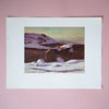 Vintage 1940s Kent "Winter, A View of Monhegan" Landscape Art Print at Golden Rule Gallery