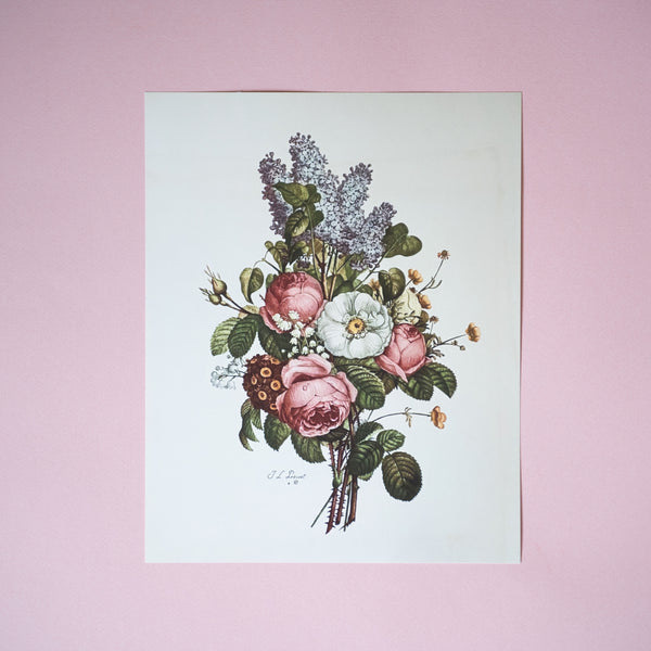 Floral Bouquets Art Print From The 40s