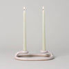 Virginia Sin Neutral Double Candle Stick Holder