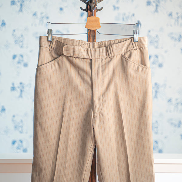 Vintage 80s Brown Pinstripe Trousers