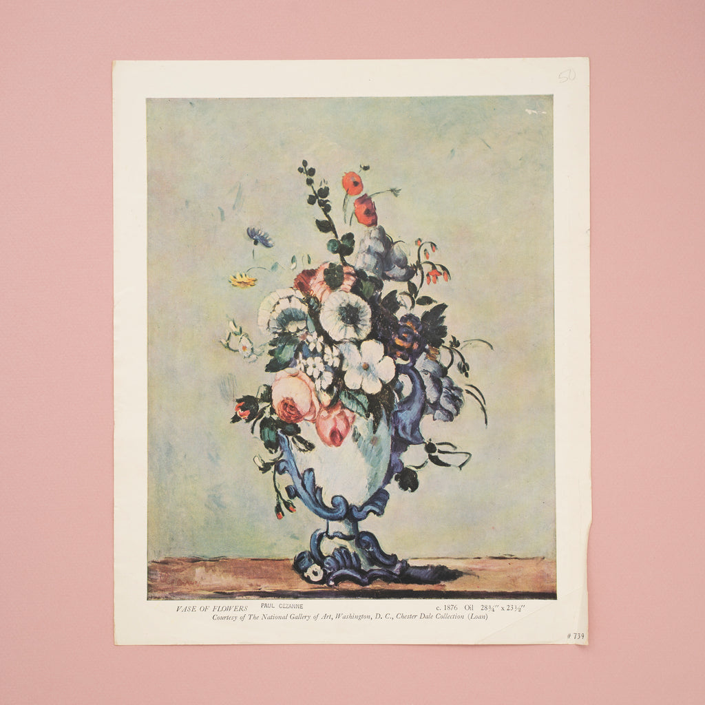 Rare Paul Cezanne Vase of Flowers Vintage Art Print at Golden Rule Gallery