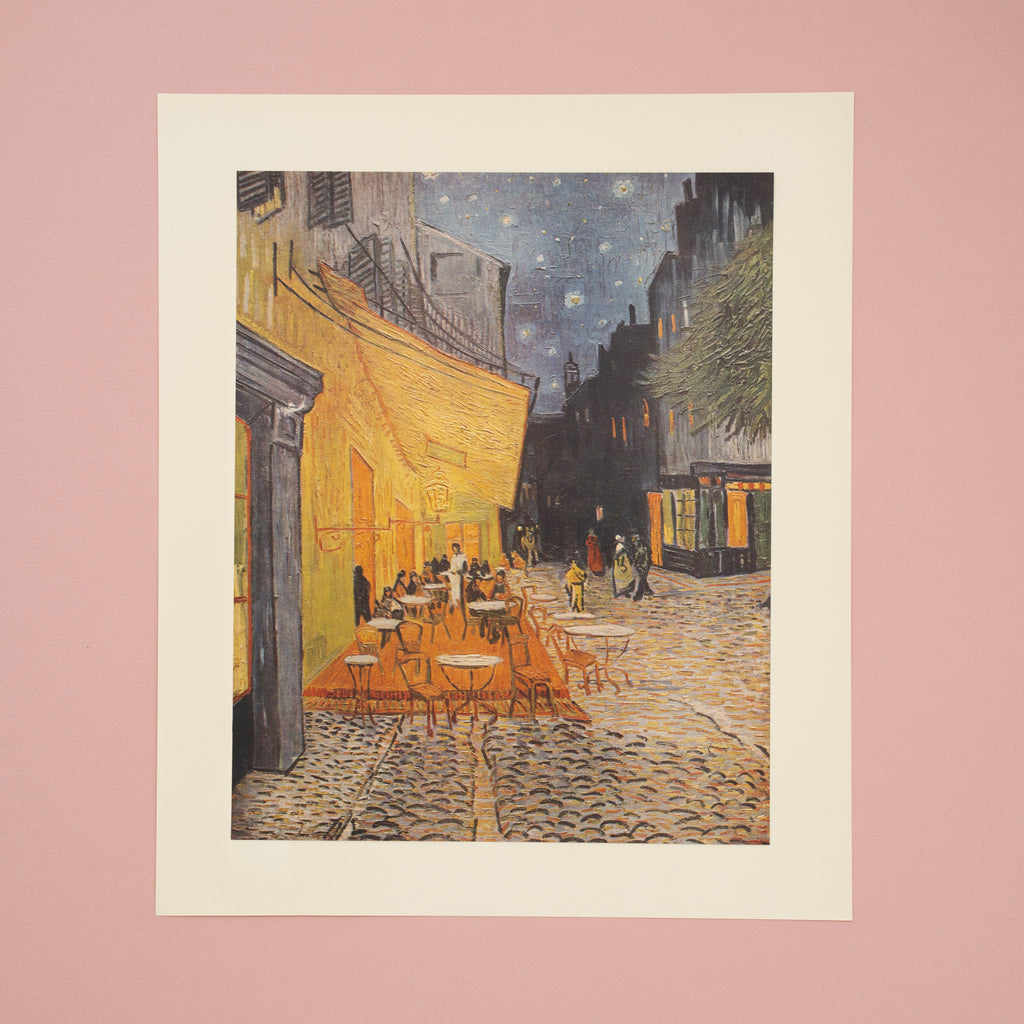 Vincent Van Gogh Sidewalk Cafe at Night Art Print at Golden Rule Gallery in Excelsior, Minnesota