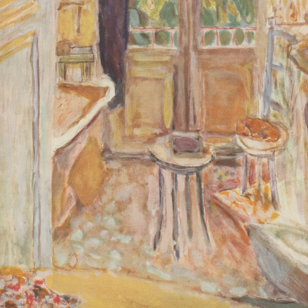 Rare Vintage 1944 Bonnard Interior “Salle de Bain” French Art Print available for purchase at Golden Rule Gallery in Excelsior, Minnesota