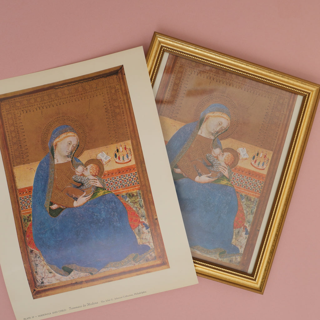 Vintage 1958 Tommaso da Moderna "Madonna and Child" Art Print at Golden Rule Gallery in Excelsior, MN