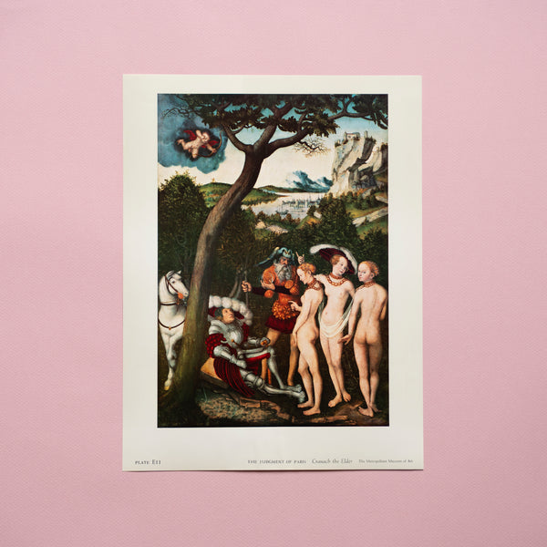 Vintage 1959 Cranach the Elder "The Judgment of Paris" Art Print