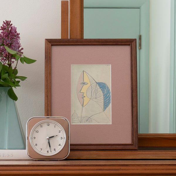 Vintage 1961 Pablo Picasso Abstract Surrealist Portrait De Jeune Fille Art Print in Vintage Frame for Golden Rule in Excelsior