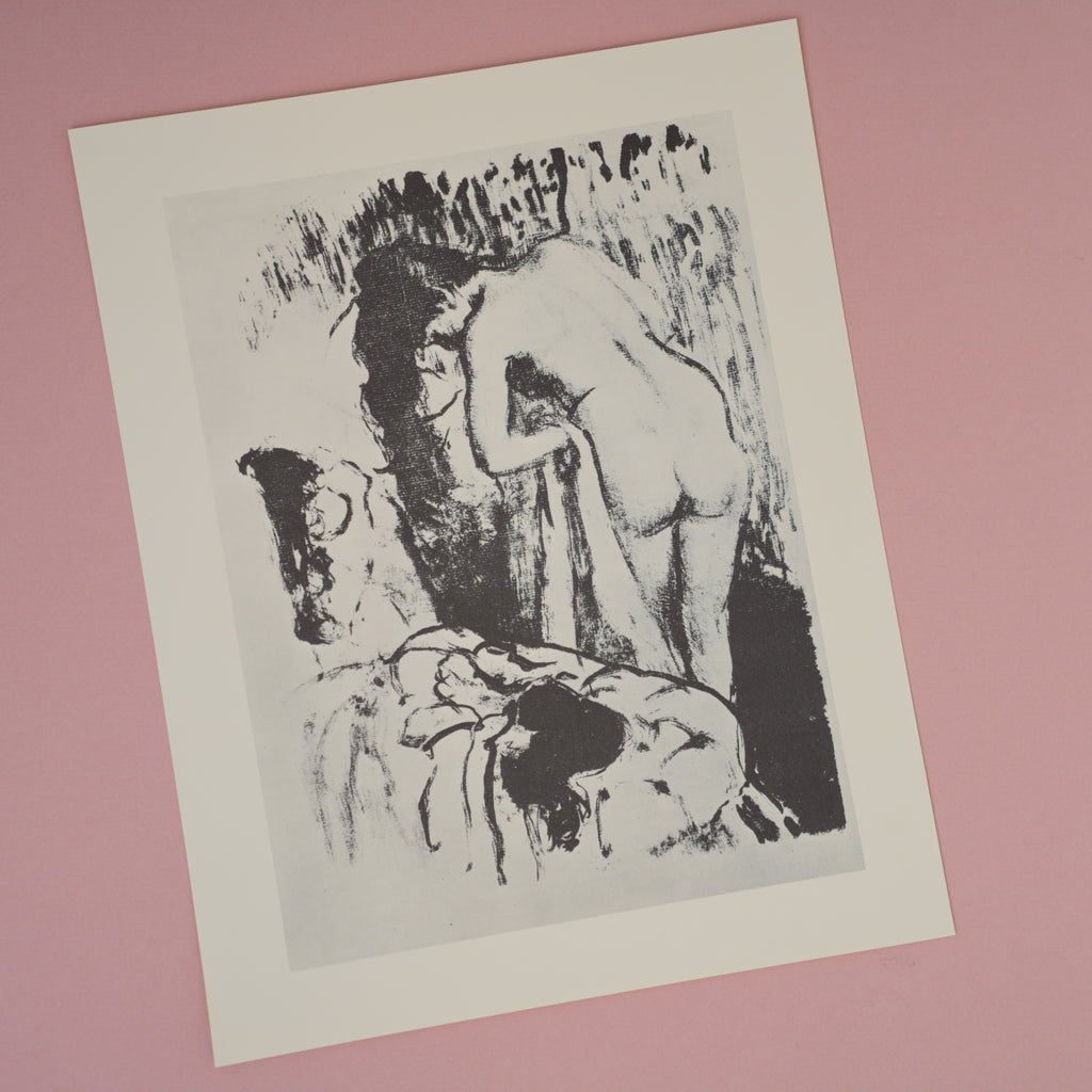 Vintage 1974 Edgar Degas "Standing Nude Dressing" Art Plate