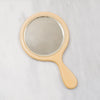 Vintage Butter Yellow Handheld Mirror