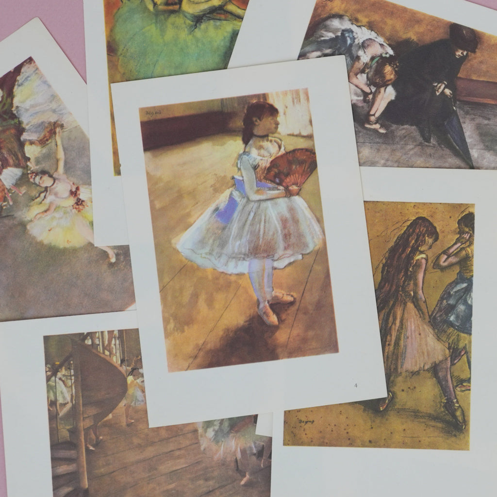 Vintage Degas Girl with a Fan Mini Art Print