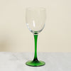 Vintage Green Stemmed Wine Glass at Golden Rule in Excelsior