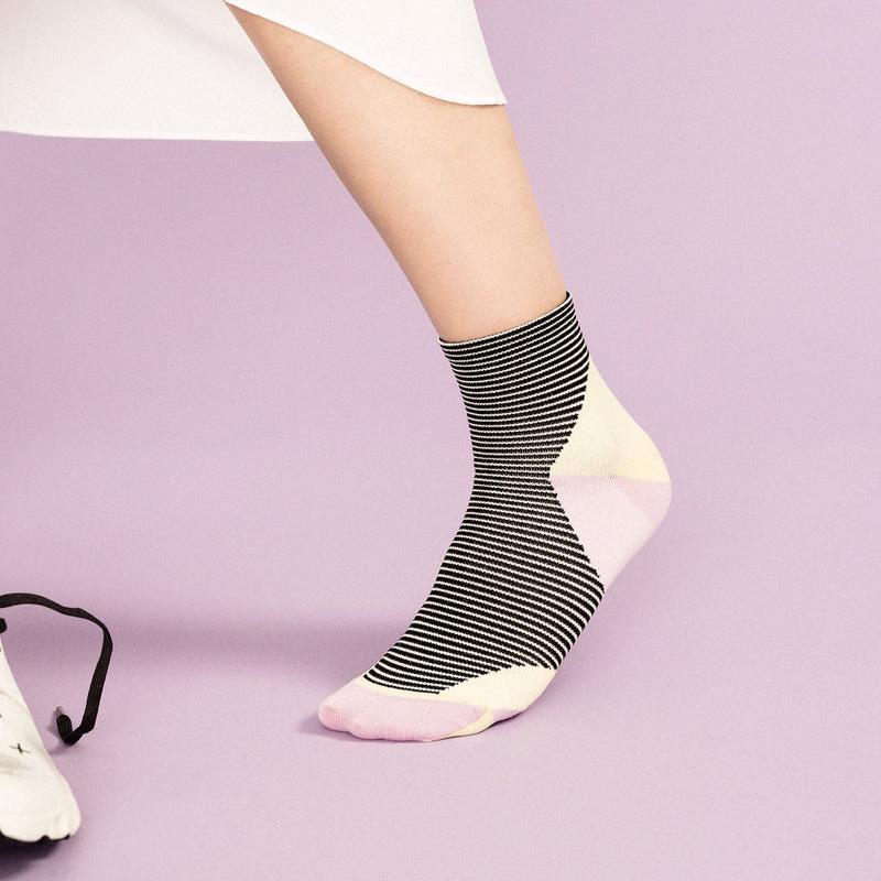 Violet Ping Pong Sporty Short Crew Socks Hansel from Basel at Golden Rule Gallery