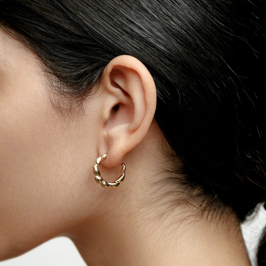 Sustainably Made Gold Hoop Earrings