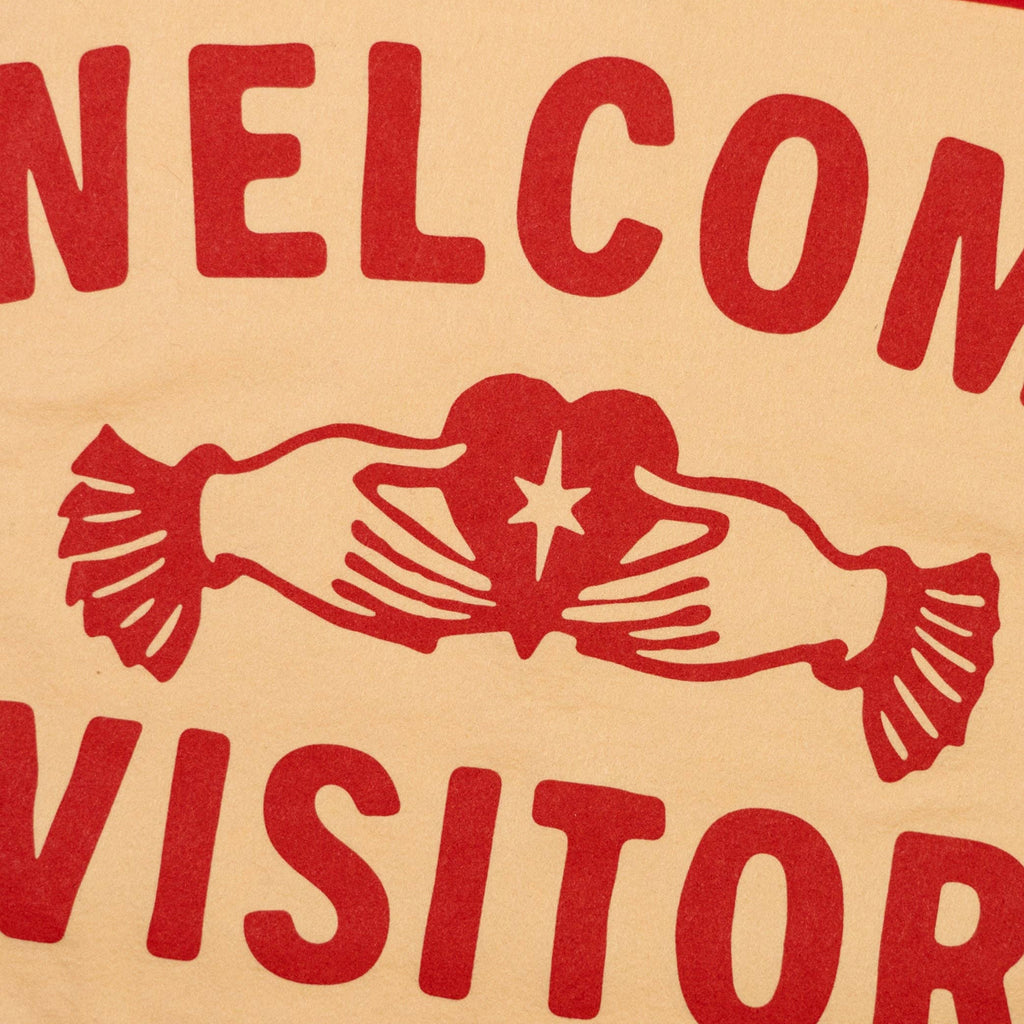 "Welcome Visitor" Felt Flag Wall Hanging