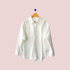 White Lightweight Classic French Button Down Shirt