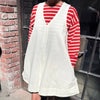 Mable White V Neck Summer Dress by Le Bon Shoppe