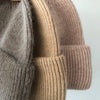 Neutral Wool Angora Beanies for Winter