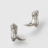 Sterling Silver Cowboy Boot Stud Earrings