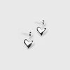 Sterling Silver Heart Drop Earrings