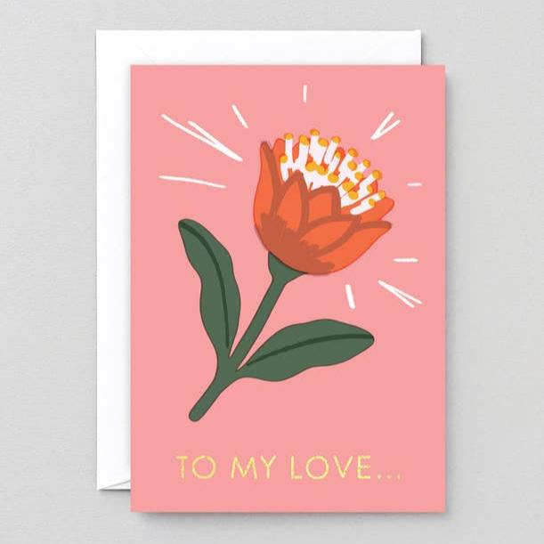 To My Love Flower Card