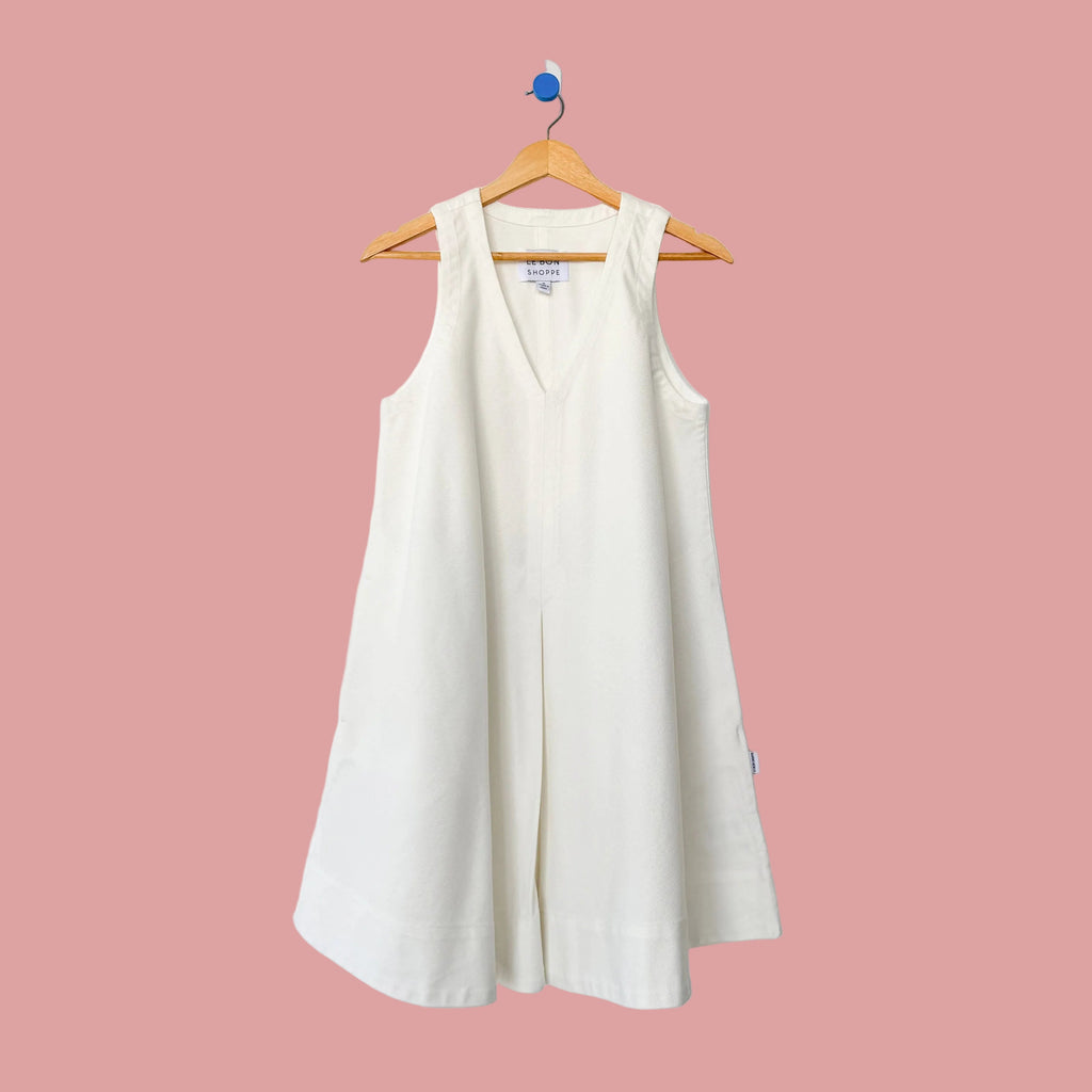 White Mable Denim Dress by Le Bon Shoppe