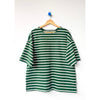 White Stripe on Pine Voyage Oversized Tee