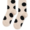 White and Black Dot Rie Crew Sock | Hansel from Basel | Polka Dot Sock | Golden Rule Gallery
