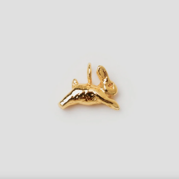 Wolf Circus Single Mini Bunny Charm in Gold at Golden Rule Gallery in Excelsior, Minnesota