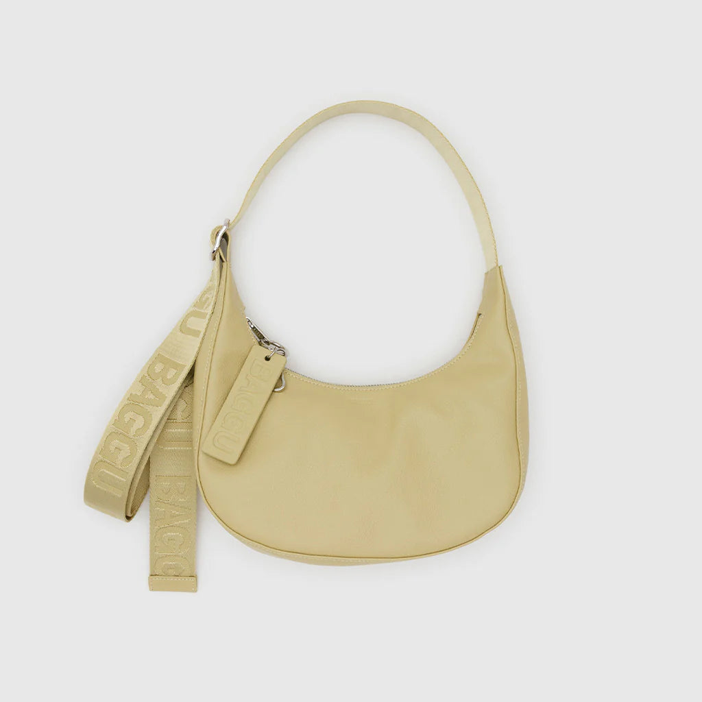 Yellow Leather Cross Body Bag by Baggu at Golden Rule Gallery