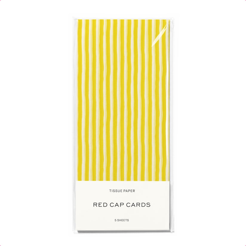 Yellow Striped Gift Wrap Tissue Paper at Golden Rule Gallery