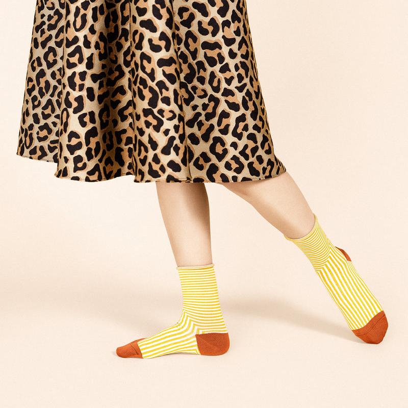 Yellow Striped Socks Hansel from Basel at Golden Rule Gallery